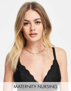 Mama.licious Mamalicious Maternity Nursing Bra In Black Lace - BLACK For Women