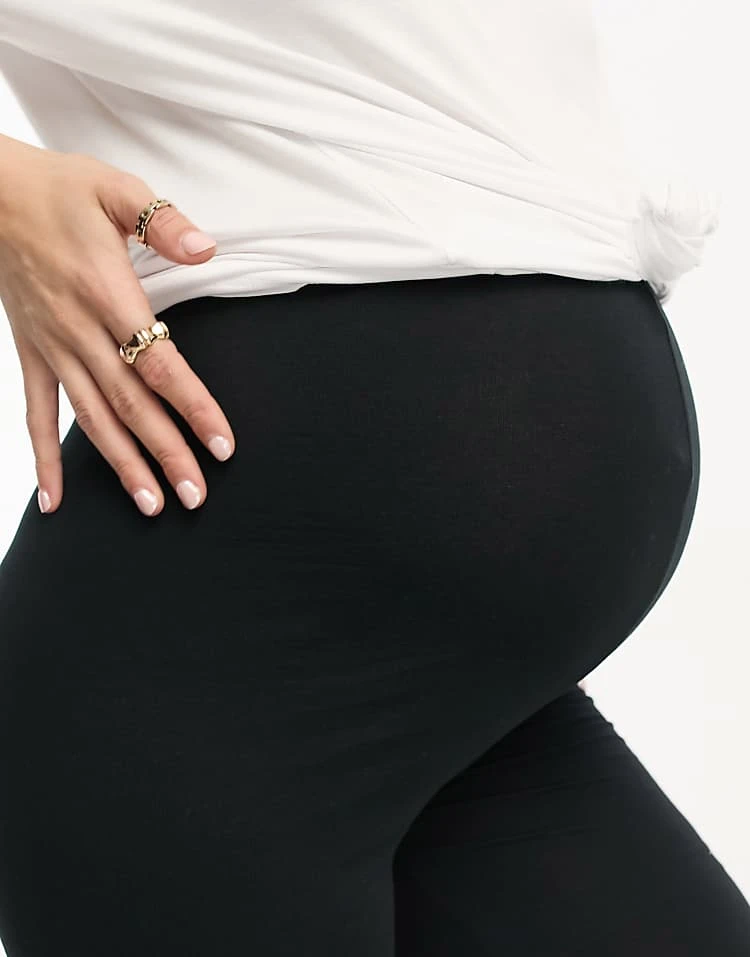 Mama.licious Mamalicious Maternity 2 Pack Legging Shorts In Black For Women - Image 3
