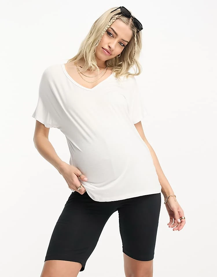 Mama.licious Mamalicious Maternity 2 Pack Legging Shorts In Black For Women - Image 4