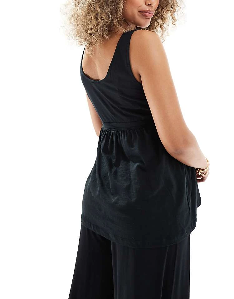 Mama.licious Mamalicious Maternity 2 Function Nursing Button Through Top In Black For Women - Image 2