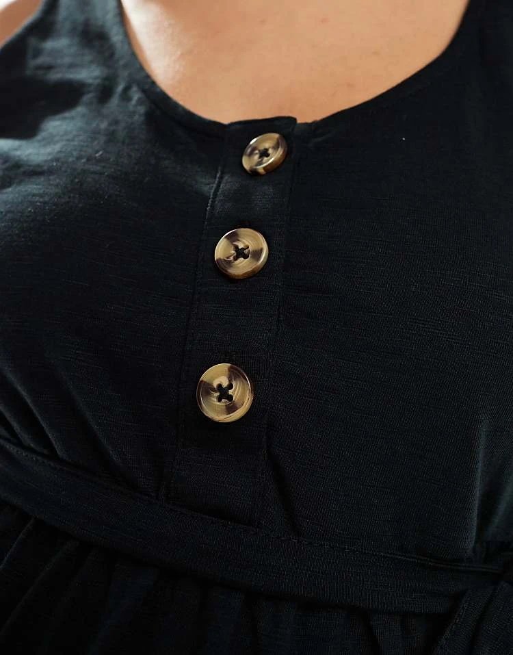 Mama.licious Mamalicious Maternity 2 Function Nursing Button Through Top In Black For Women - Image 3