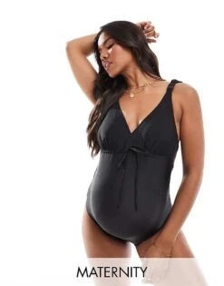 Mama.licious Mamalicious Maternity Swimsuit In Black For Women
