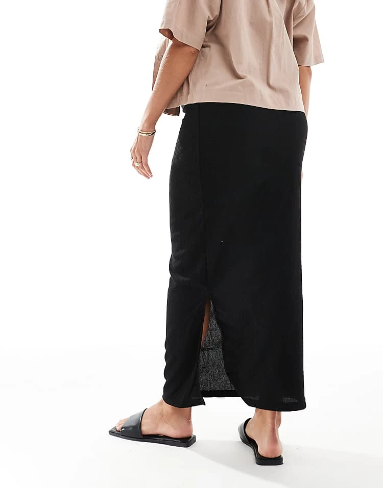 Mama.licious Mamalicious Maternity Maxi Column Skirt In Black For Women - Image 3