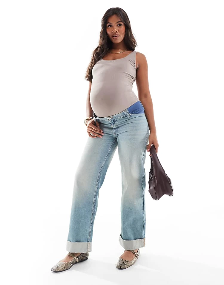 Mama.licious Mamalicious Maternity Seamless Vest Top In Taupe For Women - Image 4