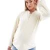 Mama.licious Mamalicious Maternity Zip Front Fleece With Wide Sleeves In Cream For Women