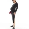 Mama.licious Mamalicious Maternity Soft Jersey Maxi Dress In Black For Women