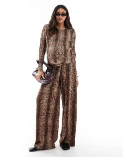 Mama.licious Mamalicious Maternity Plisse Top And Trouser Co-ord